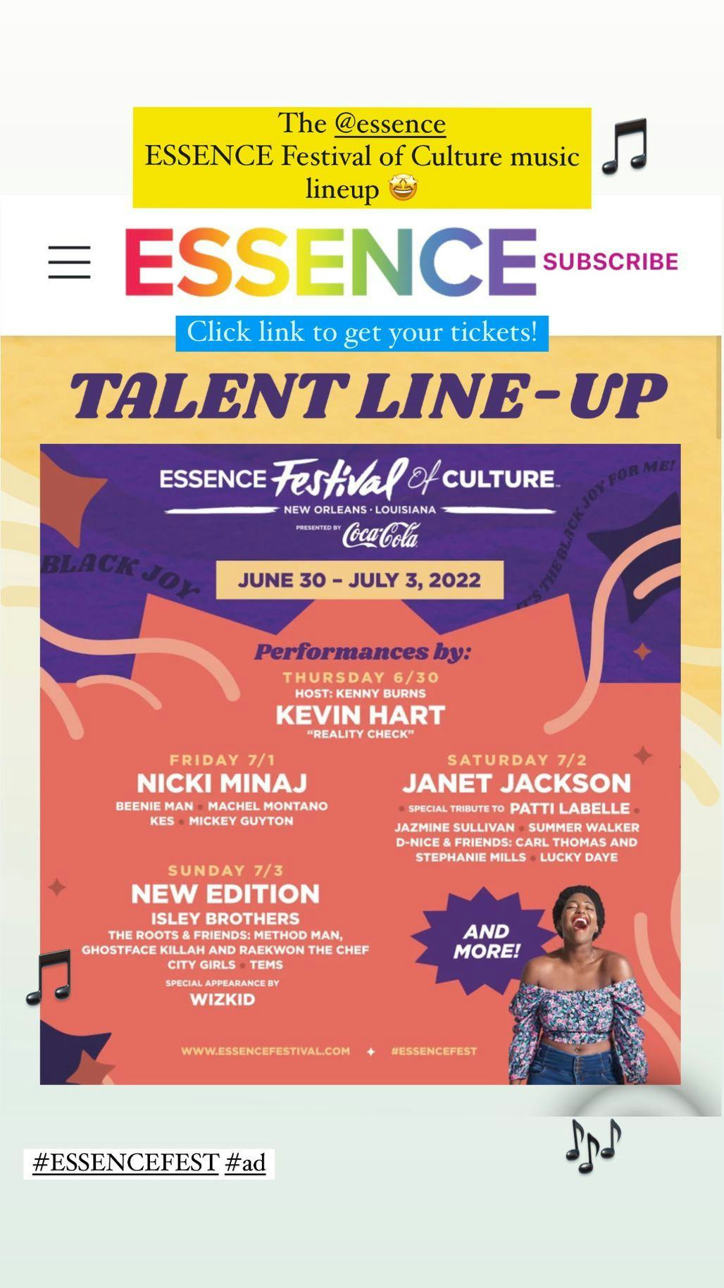 Talent line up for ESSENCE